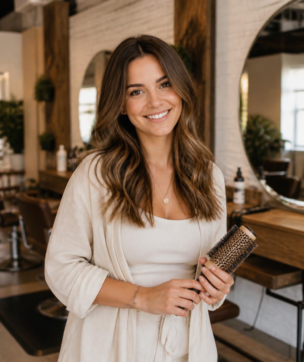 Ciara, stylist and owner of Rustic Roots Hair Studio